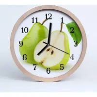 Tulup Holzuhr 30fi cm wanduhr - Birnen Frucht