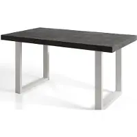 Alpi Möbel Alpi Moebel, Rechteckiger Esstisch Loft-U, Industrieller Modern Tisch 160x90x77 cm, Dunkelgrau mit Metallbeinen in Weiß