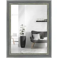 MendeFrames H640 Wandspiegel Shabby-Chic grau 30x90 cm