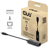 Club 3D CLUB3D CAC-1421, USB Type-A, RJ45, 0,245 m, Schwarz