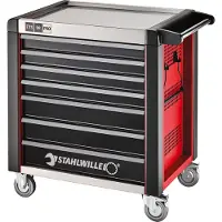 Stahlwille Werkstattwagen 98/7 PRO 7 Schubl. 651 x 1001 x 1020 mm rot, RAL 3020; schwarz, RAL 9005