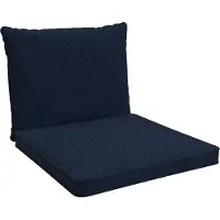 Pokar Loungekissen Sitzauflagen Sitzkissen Sitzpolster, Farbe:Dunkelblau, Size:2er Set (60x60 + 60x40)