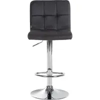 CLP Barhocker Peru Samt chrom schwarz