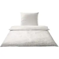 Elegante Seersucker Bettwäsche-Garnitur Chelsea 7013 Größe 40x80 155x220 cm Farbe Wollweiss