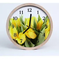 Tulup Holzuhr 20fi cm wanduhr - Tulpen Blumen