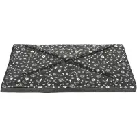 Domarex Wasserdichtes Hundebett mit Reißverschluss 70x50x5 cm – Bequemes und langlebiges Haustierbett für Hunde und Katzen - Silberne Pfoten/Knochen