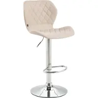 CLP Barhocker Cork Stoff chrom creme