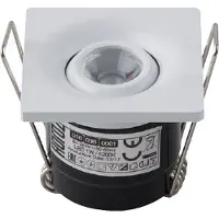 GTV 10x LED Mini Spot Einbauspot Einbustrahler 2W Eckig Weiß (matt) Neutralweiß