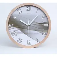 Tulup Holzuhr 25fi cm wanduhr - weiße Spitzen - Abstraktion