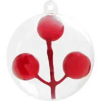 vidaXL "Schlussverkauf" Weihnachtskugel-Set 100 Stück - zu Weihnachten - Transparent Ø 8 cm Kunststoff C13082
