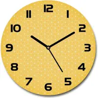 Tulup Wanduhr aus Glas 30fi Glasbild Glasuhr Gehärtetes Glas - schwarze-zeiger - stars