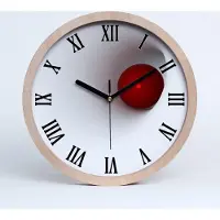 Tulup Holzuhr 20fi cm wanduhr - schwarze Spitzen - Abstraktion Kugel