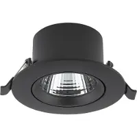 Licht-Erlebnisse LED Einbauleuchte Wand D: 9 cm rund in Schwarz Silber neutralweiß 4000 K 350 lm Modern