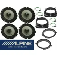 DSX Alpine passend für Mercedes Benz W202 C Klasse Komplett Lautsprecher Set Vorn Hinten 440 Watt