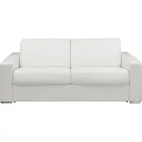 Vente-unique 4905451301156, Sofabett, Wohnzimmer, Weiß, 3 Sitz(e), Stoff, Stoff