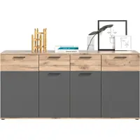Möbelando Sideboard Highboard Kommode Schrank Holzschrank "Missoula I"
