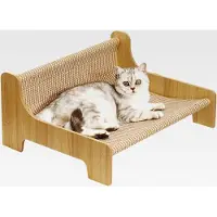 Markenlos Kratzbett Für Katzen,Kratzmöbel Mit Liegefläche - 2 in 1 Sisal Spielzeug Zum Ausruhen Und Spielen Für Katzen Balkon Terrasse Wohnzimmer