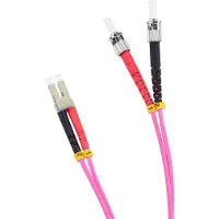 TPFNet LWL Patchkabel, 50/125µm, OM4-Faser, Duplex ST/LC, violett, 50m