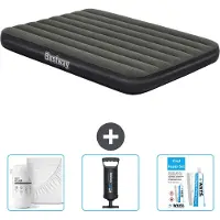 Bestway Luftmatratze - Französisches Bett - 137 x 191 x 25 cm - Grün - Im Lieferumfang enthalten Zubehör