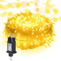 Yakimz 20M 200 LED Lichterkette Beleuchtung Innen Party Weihnachten Garten Deko IP44 8 Modi Warmweiß