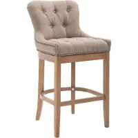 CLP Barhocker Lakewood Stoff, Antik-hell taupe