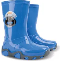 Demar Kinder Gummistiefel Kinderstiefel Regenstiefel Regenschuhe Wagen Reflektiernd Blau 20/21