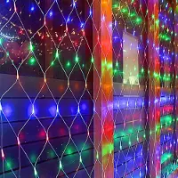 Eikuavons LED Lichternetz 2x2M Bunt Lichterkette Weihnachtsbeleuchtung Lichtervorhang Innenraum Deko 8 Modi 200 LEDs