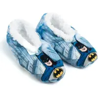 United labels DC Comics Batman Homesocks für Jungen - ABS Winter Hausschuhe gefüttert Kinder Slipper Pantoffeln Blau 31-34