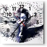 ARTTOR Wanduhr - Quadrat - Glasuhr - Erwachsene emotional Fantasie - 40x40cm - Schleichendes Uhrwerk - Lautlos - zum Aufhängen bereit - Dekoration Modern - Wanddekoration aus Glas - C4AC40x40-3062