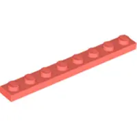 LEGO 1x8 Platte 3460 - 250 Stück Corall