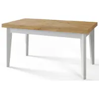Alpi Möbel Alpi Moebel, Rechteckiger Esstisch Skandi, Wohnzimmertisch Ausziehbar 200-300x100x78 cm, Lancelot mit Holzbeinen in Weiß