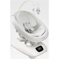 Markenlos Eluma Sway elektrische Babyschaukel mit Cry-Detection Technologie, erkennt Babyweinen und reagiert selbstständig, ab Geburt bis ca. 9 Monate (9 kg), 3-fach verstellbarer Sitz, weiß