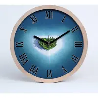 Tulup Holzuhr 20fi cm wanduhr - schwarze Spitzen - herzförmig Insel