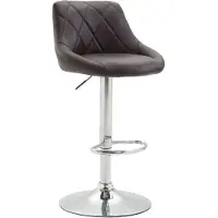 CLP Barhocker Lazio Kunstleder chrom braun