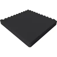 Gorilla Sports Schutzmatten - 6 Matten mit 12 Endstücke, 60 x 60 x 1,2 cm, Rutschfeste, EVA Schaumstoff, Schwarz - Bodenschutzmatten Fitness, Bodenmatten, Puzzlematten, Unterlegmatten, Poolmatte