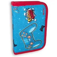 Spirit Schüler Etui 28 teilig 1-Zipper Mäppchen GAME OVER blau