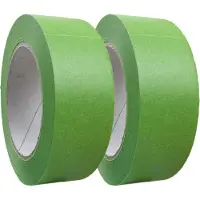 Varivendo Perfektes Feinkreppband Grün 50mm x 50m - 2 Rollen Profi Abdeckband für saubere Kanten