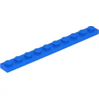 LEGO 1x10 Platten 4477 - 50 Stück Blau