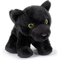 Semo Plüschtier schwarzer Panther 12cm, Stofftiere Kuscheltiere Raubkatzen Softplüsch