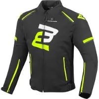 Bogotto Sparrow Wasserdichte Motorrad Textiljacke, schwarz/gelb, XS