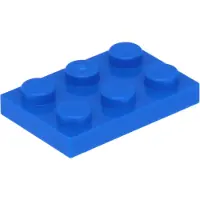LEGO 2x3 Platten 3021 - 100 Stück Blau