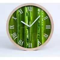 Tulup Holzuhr 20fi cm wanduhr - weiße Spitzen - Bambus