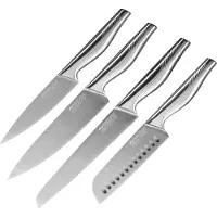 Fackelmann Nirosta Swing-Messer-Set, Verschiedene Messer mit Funktionsteil aus Edelstahl