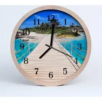 Tulup Holzuhr 20fi cm wanduhr - Der größte Teil der Insel Landschaft