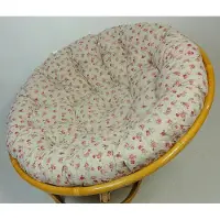 Rattani Polster, Kissen für Papasansessel, Ersatzpolster Papasan D 120 cm, Stoff Mirha Leinen Rose