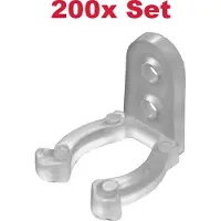 Trade-Shop 200x Set Angebot Wandhalterung Halterung Befestigungs Clips für LED Schlauch Lichtschlauch Lichterkette 10mm Durchmesser mit 2,9mm Schraubenlöchern