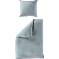 Bierbaum Bettwäsche SELIMA Seersucker BL 135x200 cm blau Bettbezug