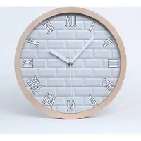 Tulup Holzuhr 20fi cm wanduhr - weiße Spitzen - Keramik-Wand