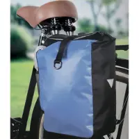 Dunlop Fahrradtasche für Gepäckträger, mit extra Fach, reflektierendes Stoffdreieck an der Seite, umrüstbar zur Schultertasche, wasserfest, Farbe blau