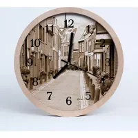 Tulup Holzuhr 20fi cm wanduhr - city avenue